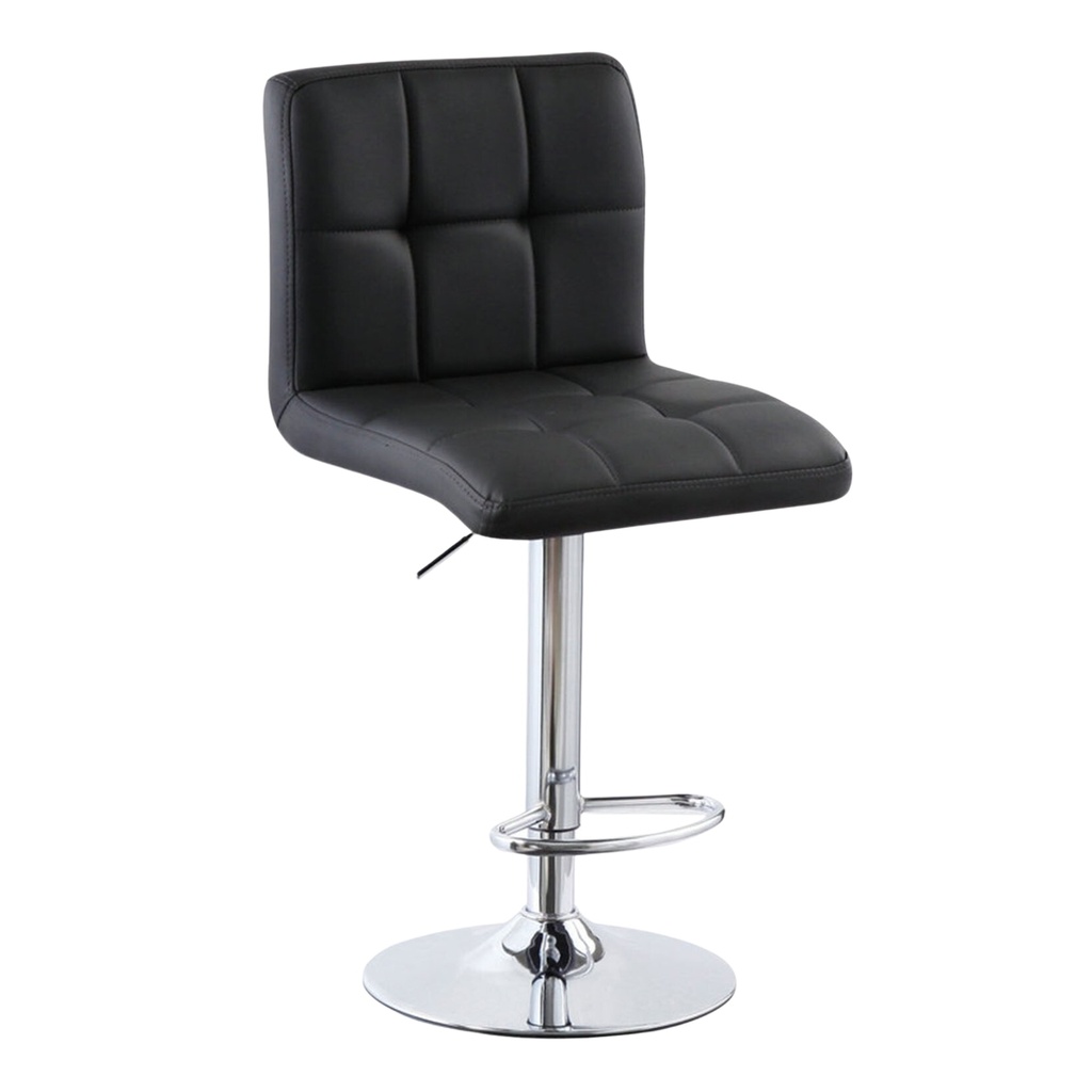 Silla Bar en Cuero Base Cromada Ajustable