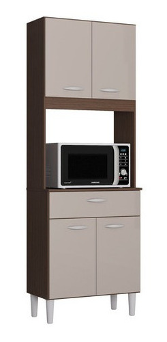 Alacena Mueble Auxiliar Cocina Kelly Capuchino Hueso