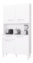 Alacena Mueble Auxiliar Cocina Carine 4 Puertas Blanco