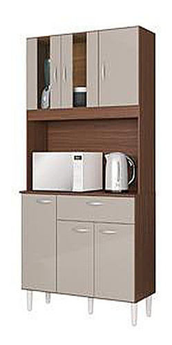 kit Cocina Magda 6 Puertas Capuchino Hue