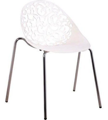 Silla Exterior Moderna Blanca