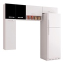 Mueble Superior Cocina 5 Puertas Anita Negro - Blanco en L