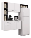 Cocina Superior 5 Puertas Compacto Isis Negro – Blanco