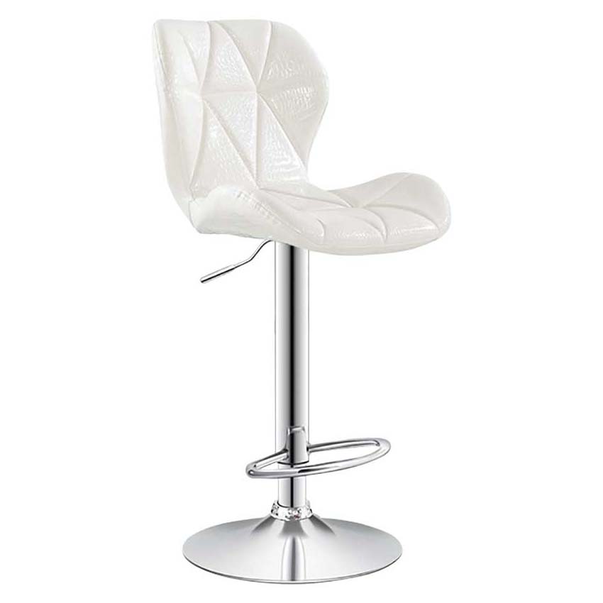 Silla Bar Gongga en Cuero Base Cromada Ajustable 