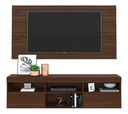 Mesa Con Panel Florida Para TV 65 Pulgadas Color Madera