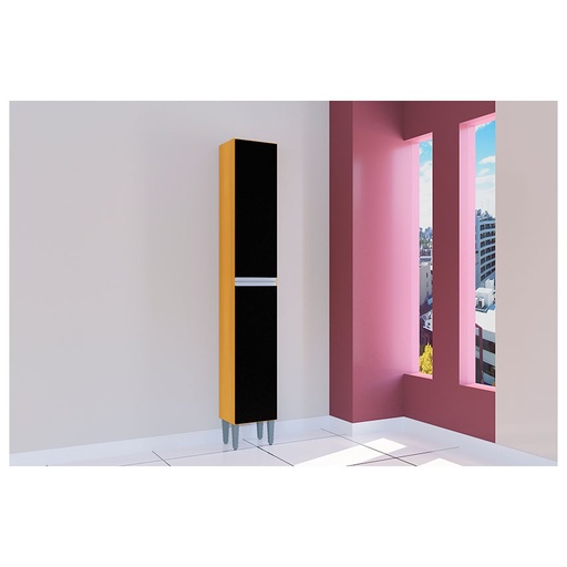 [170047] Alacena Mueble Auxiliar De Cocina 2 Puertas Aline 197 Cm Damasco Negro