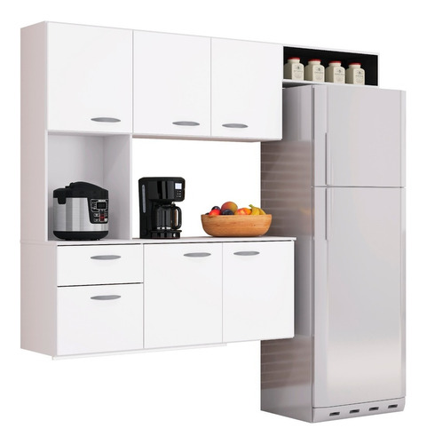 [125028] Cocina Superior 6 Puertas Compacto Isis Blanco