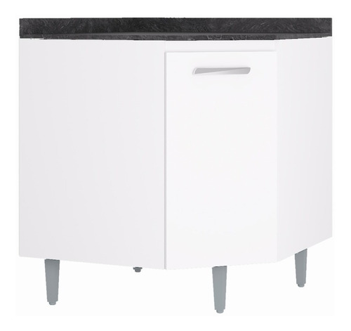 [125036] Mueble Inferior Esquinero Bruna 1 Puertas Blanco